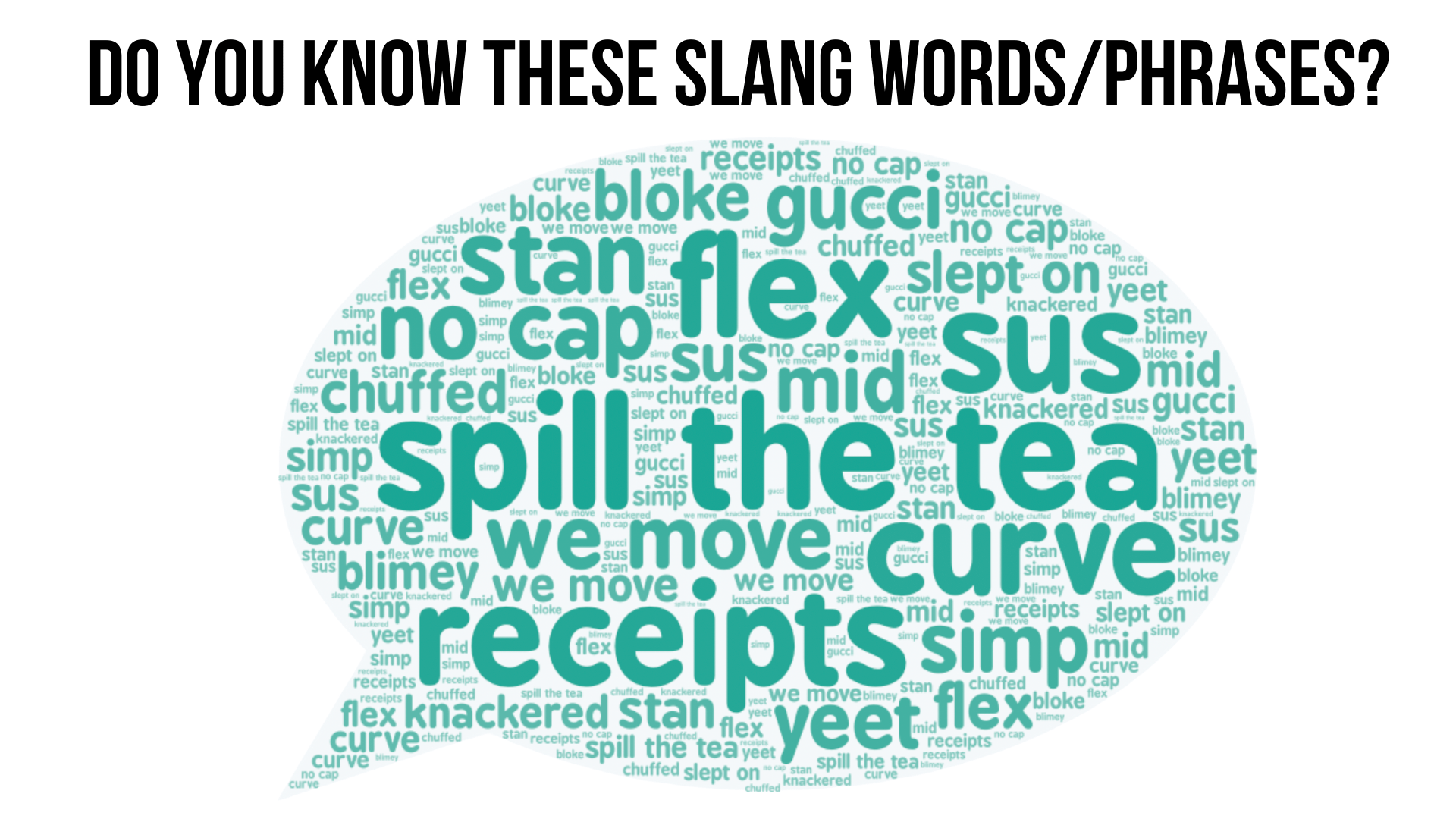 Tiny Slang Song. American and British Slang